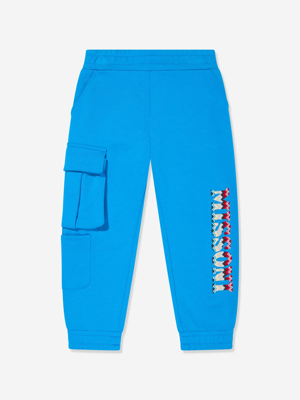 Missoni Boys Logo Joggers in Blue