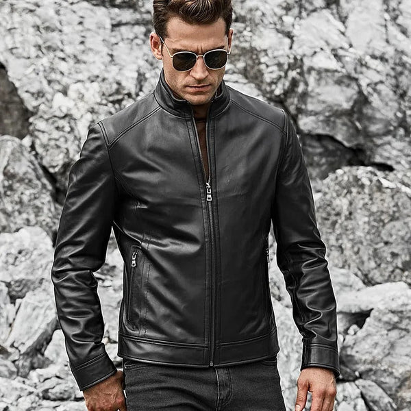 Genuine leather jacket black
