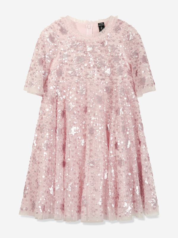 Needle & Thread Girls Shooting Stars Dress in Pink