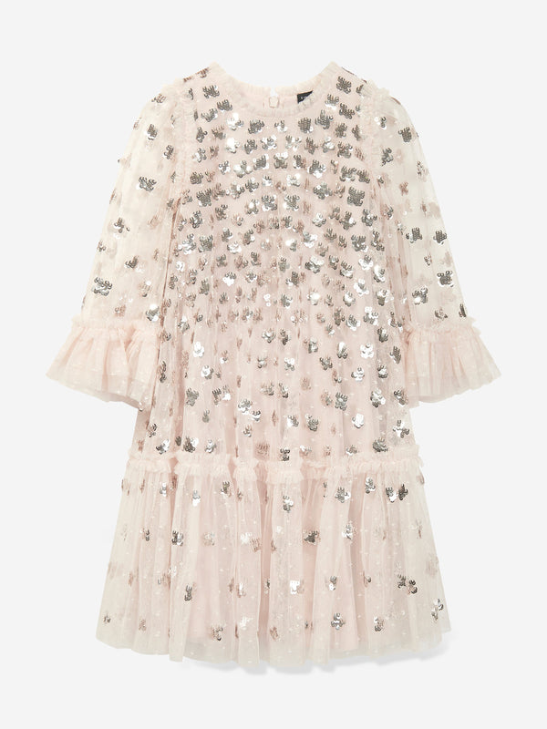 Needle & Thread Girls Glisten Tulle Dress in Pink