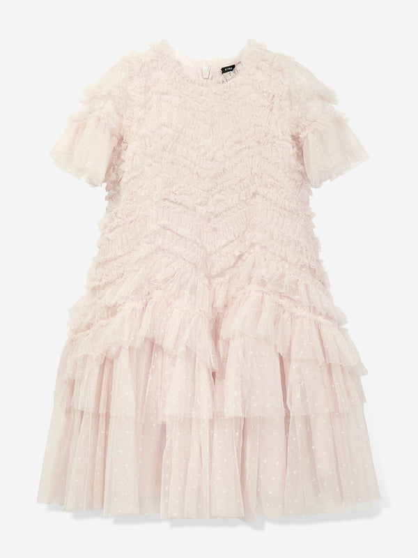 Needle & Thread Girls Elia Tulle Dress in Pink