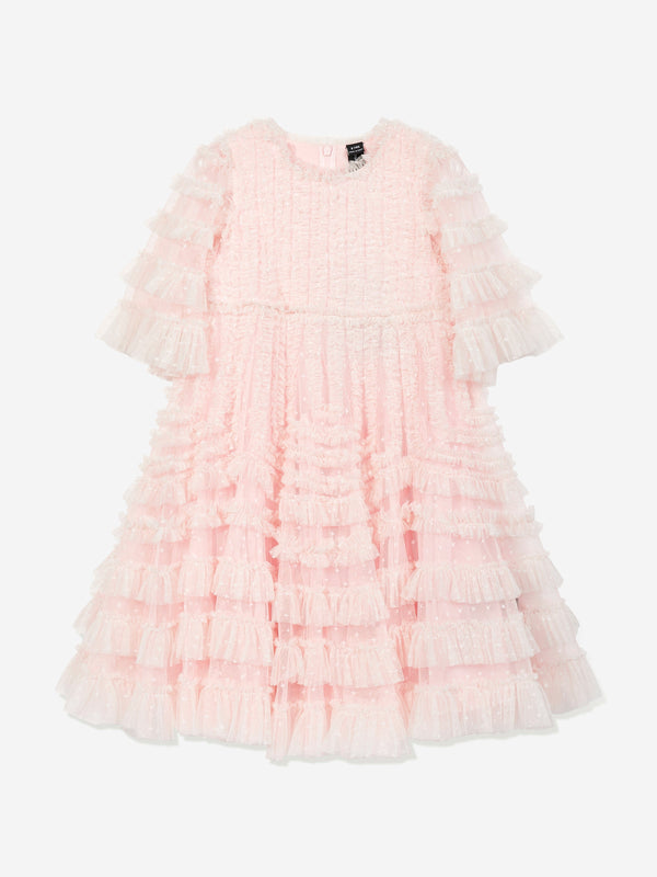 Needle & Thread Girls La Vie En Rose Dress in Pink