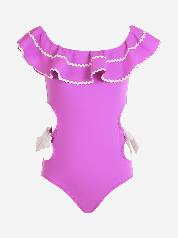 Girls Claire Swimsuit in Purple