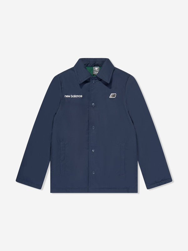 New Balance Boys Premium Coach Jacket in Navy