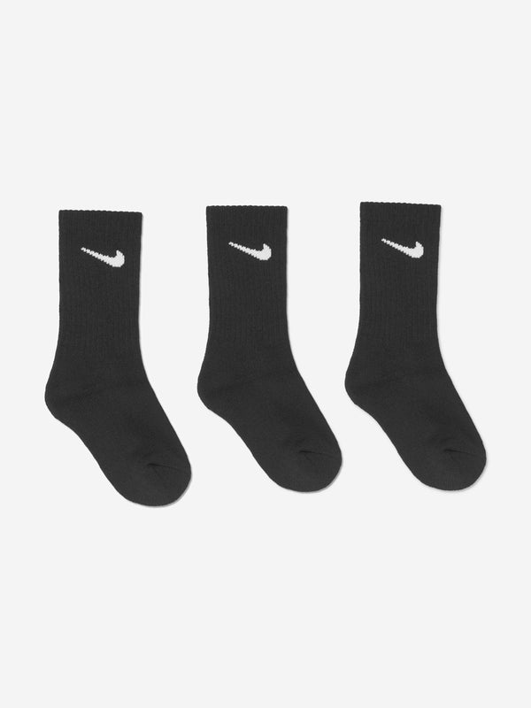 Nike Boys Basic 3 Pack Socks Set in Black