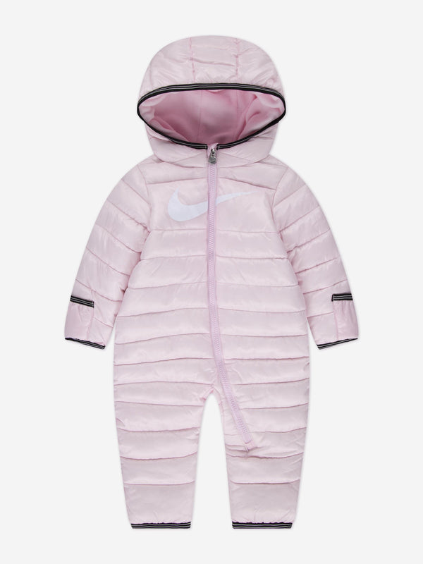 Nike Baby Girls Swoosh Snowsuit in Pink