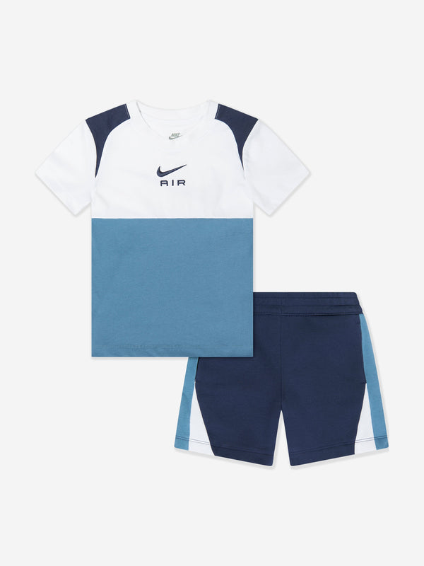 Nike Boys Air Fleece Short Set in Navy