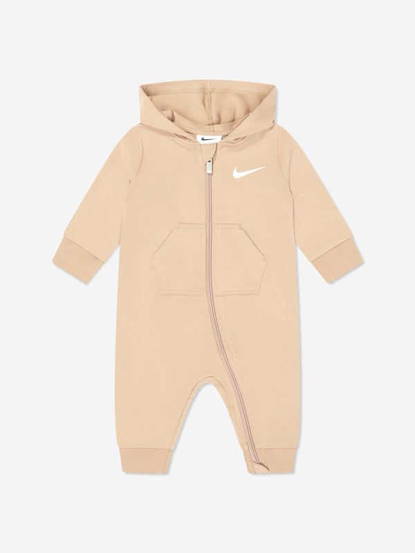 Baby Essentials Hooded Coverall in Beige