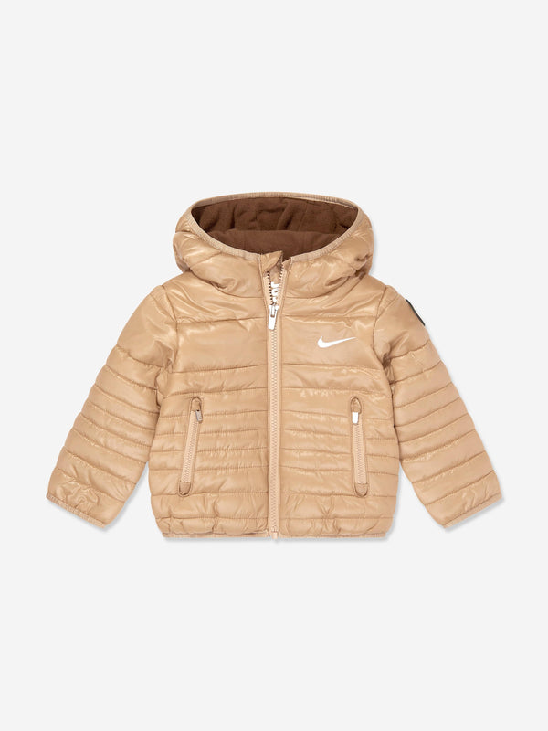 Boys Quilted Jacket in Beige