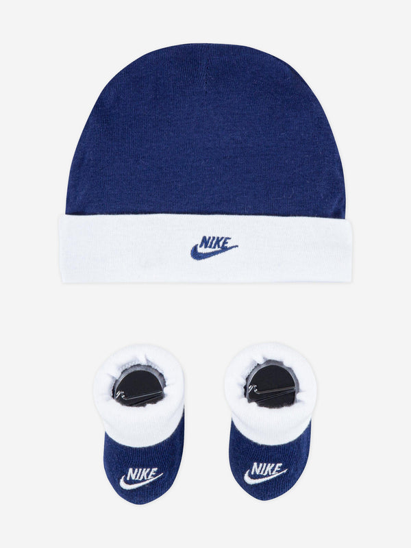 Nike Baby Boys Futura Hat and Bootie Set in Blue