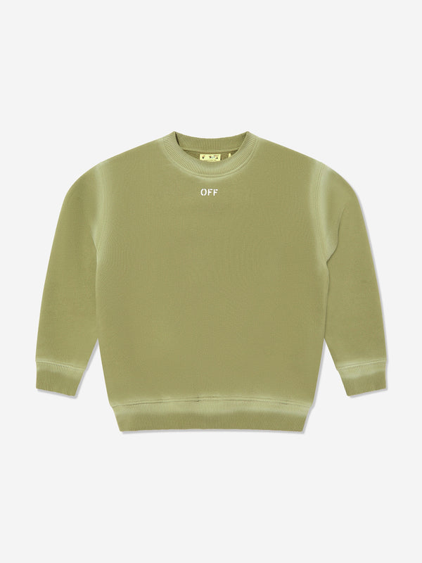 Boys Off Stamp Sweatshirt in Green