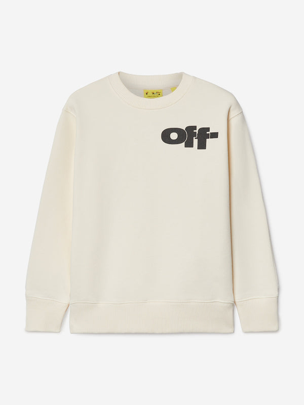 Kids Type Graphic Sweatshirt in White