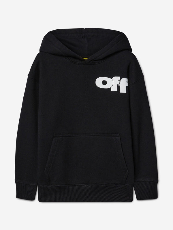 Off-White Kids Type Graphic Hoodie in Black