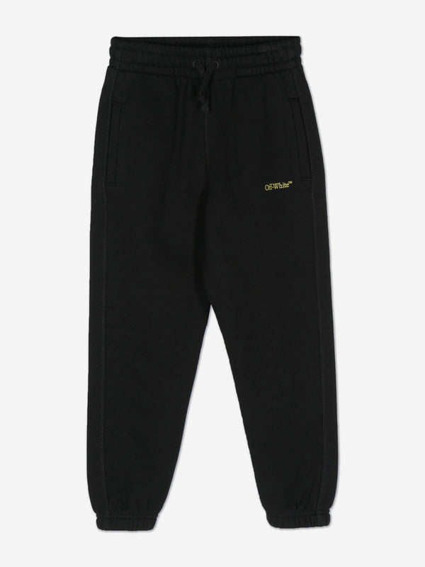 Off-White Kids Bookish Diagonal Joggers in Black