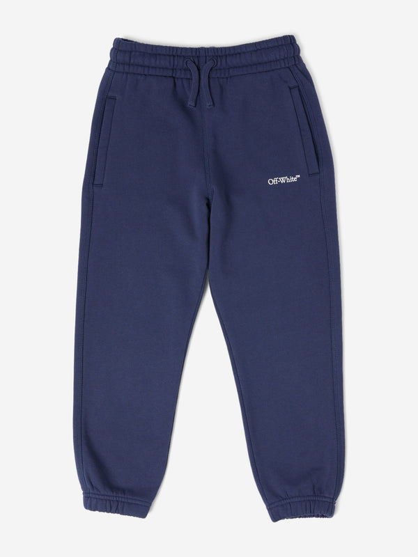 Off-White Kids Bookish Diagonal Joggers in Blue