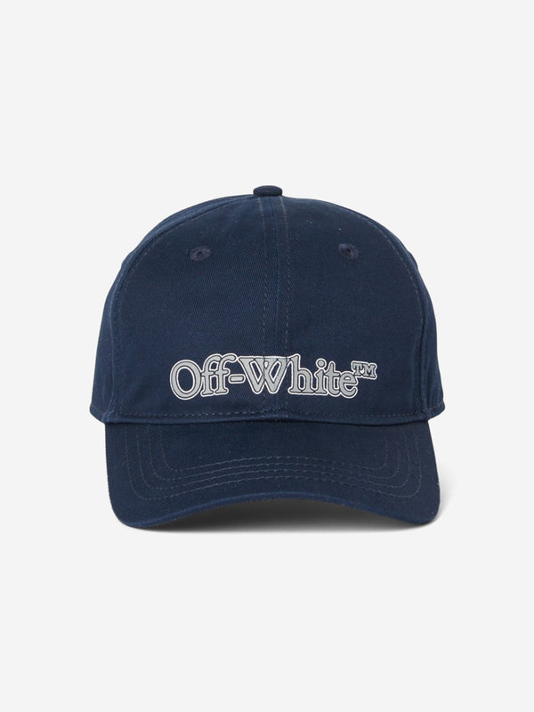 Off-White Kids Big Bookish Baseball Cap in Navy