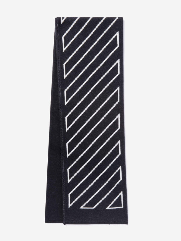 Off-White Kids Bookish Diagonal Scarf in Black