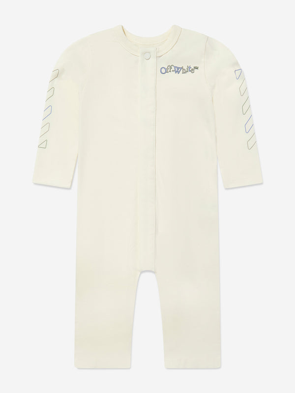 Baby Boys Bookish Crazy Romper in White