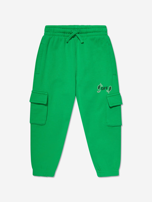 Off-White Kids Bandana Joggers in Green