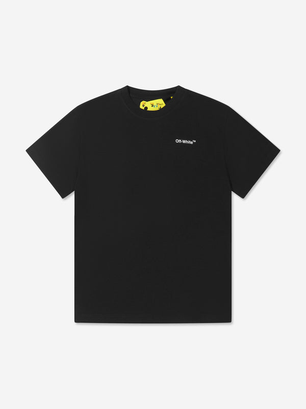 Off-White Boys Logo Industrial T-Shirt in Black