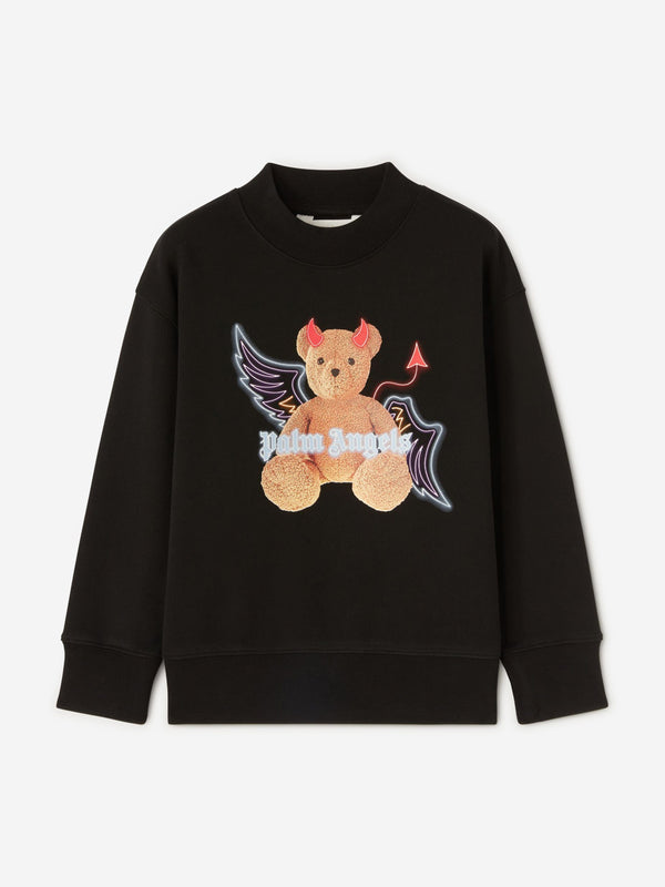 Palm Angels Kids Bear Devil Sweatshirt in Black