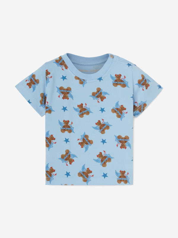 Palm Angels Baby Boys Bear Devil T-Shirt in Blue