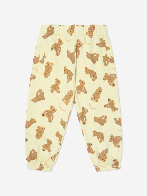 Palm Angels Baby AOP PA Bears Joggers in Yellow