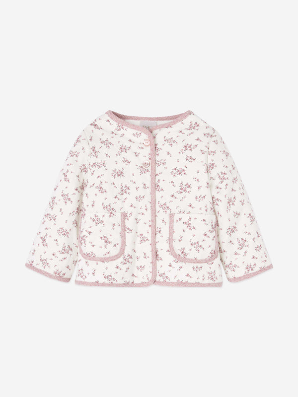 Paz Rodriguez Baby Girls Floral Jacket in White