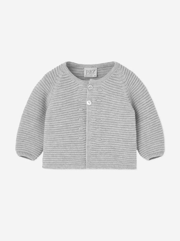 Paz Rodriguez Baby Knitted Cardigan in Grey