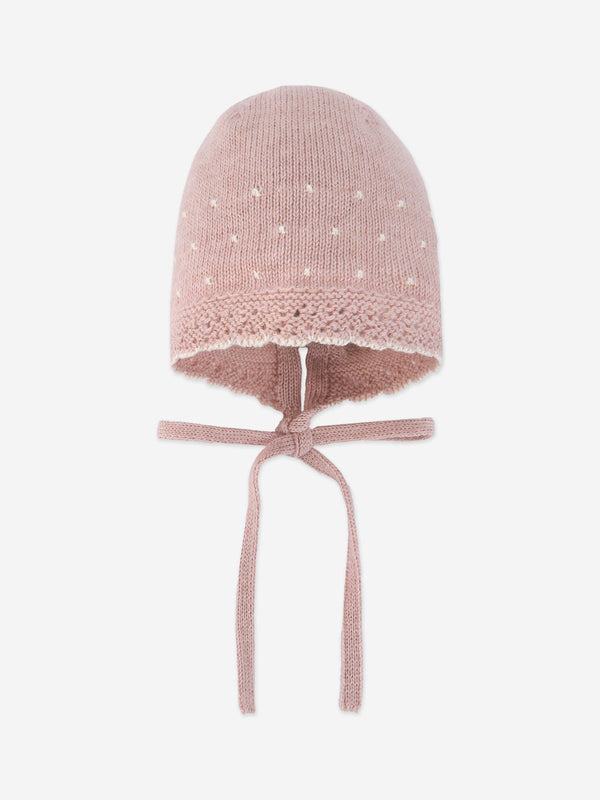 Paz Rodriguez Baby Girls Cotton and Cashmere Bonnet in Pink