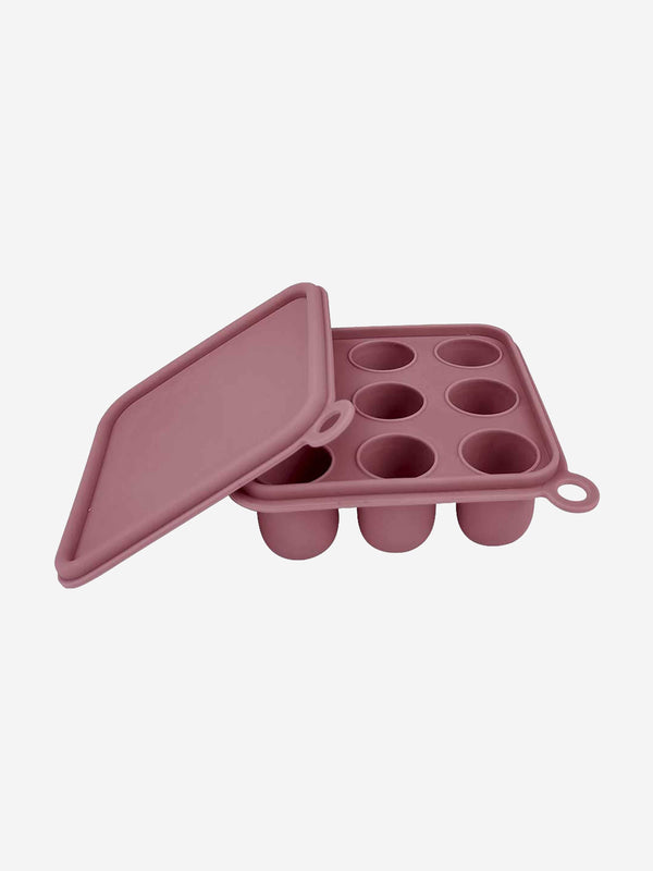 Bloom Bambini Silicone Baby Freezer Cube Trays with Cover in Pink