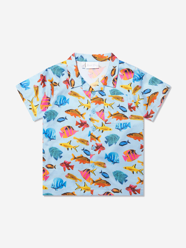 Rachel Riley Boys Tropical Fish Shirt in Multicolour