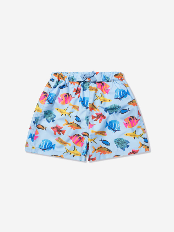 Rachel Riley Boys Tropical Fish Swim Shorts in Multicolour