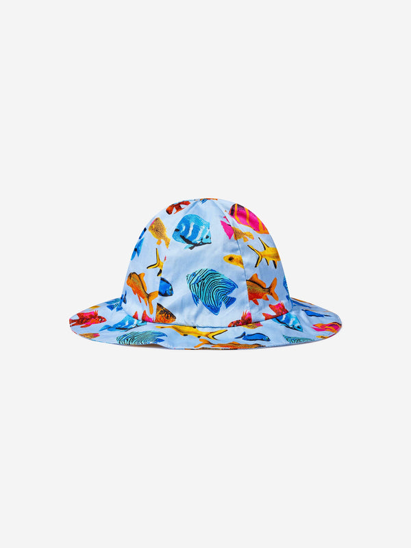 Rachel Riley Baby Girls Tropical Fish Sun Hat in Multicolour