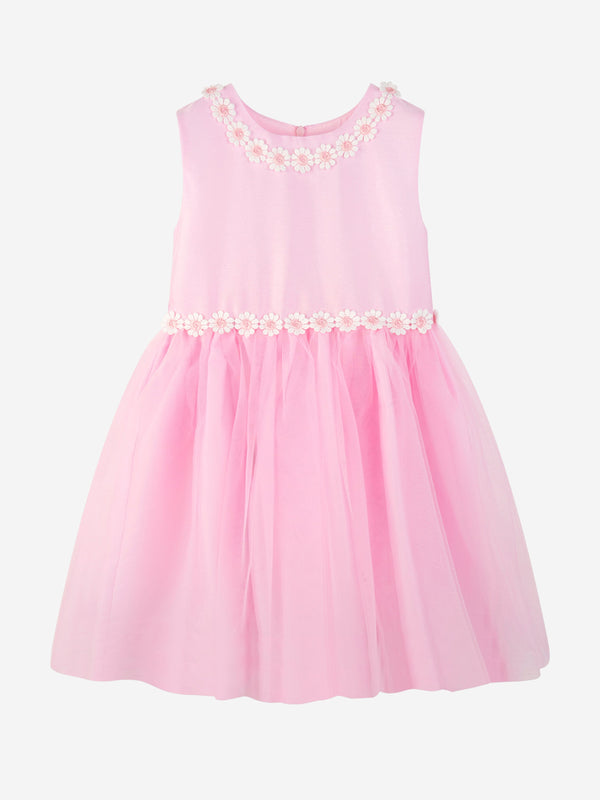 Rachel Riley Girls Daisy Tulle Dress in Pink