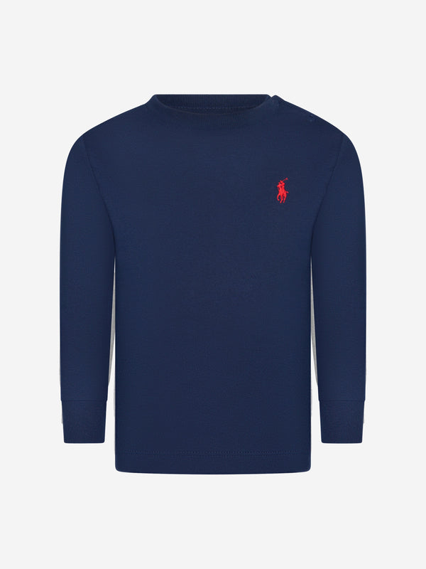 Ralph Lauren Baby Boys Long Sleeve T-Shirt in Navy