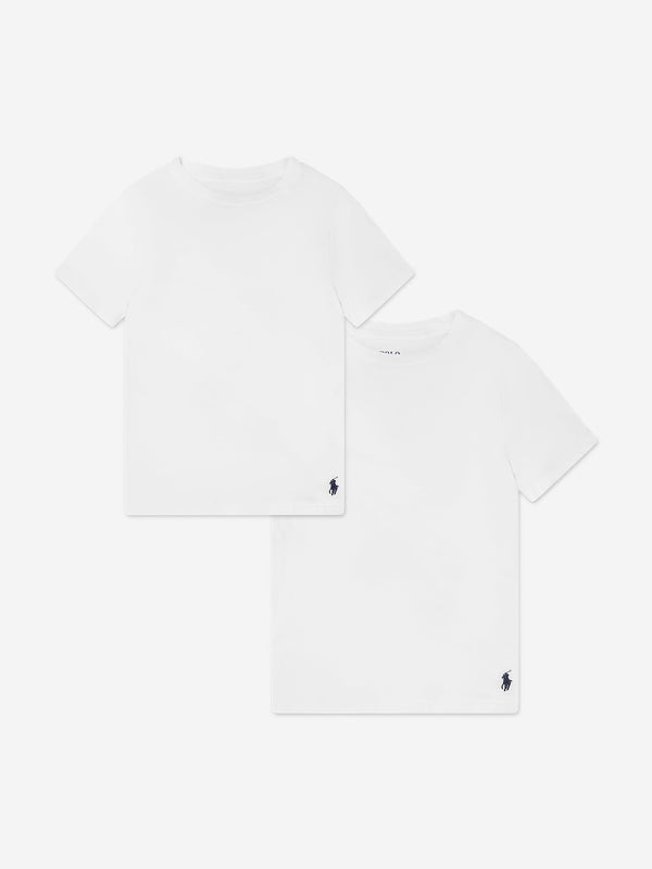 Ralph Lauren Boys 2 Pack T-Shirts Set in White