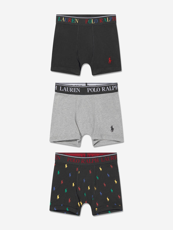 Ralph Lauren Boys 3 Pack Boxer Shorts Set in Multicolour