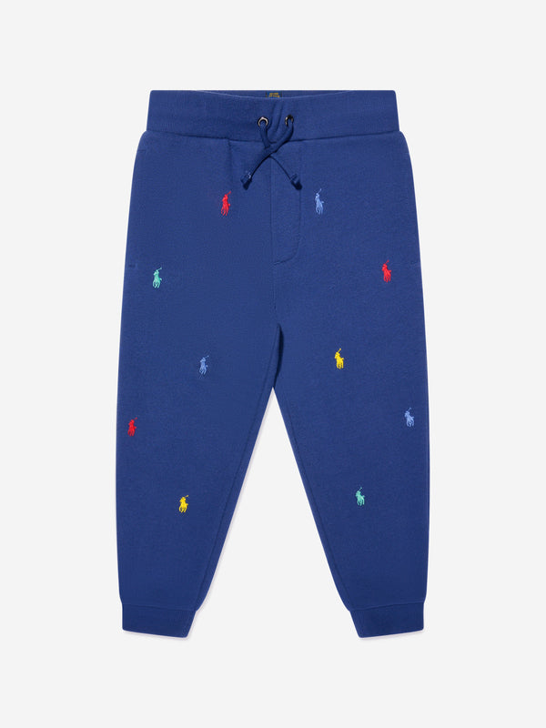 Ralph Lauren Boys Logo Joggers in Navy