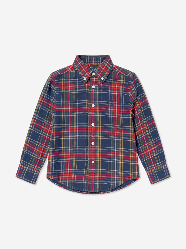 Ralph Lauren Boys Plaid Shirt in Multicolour