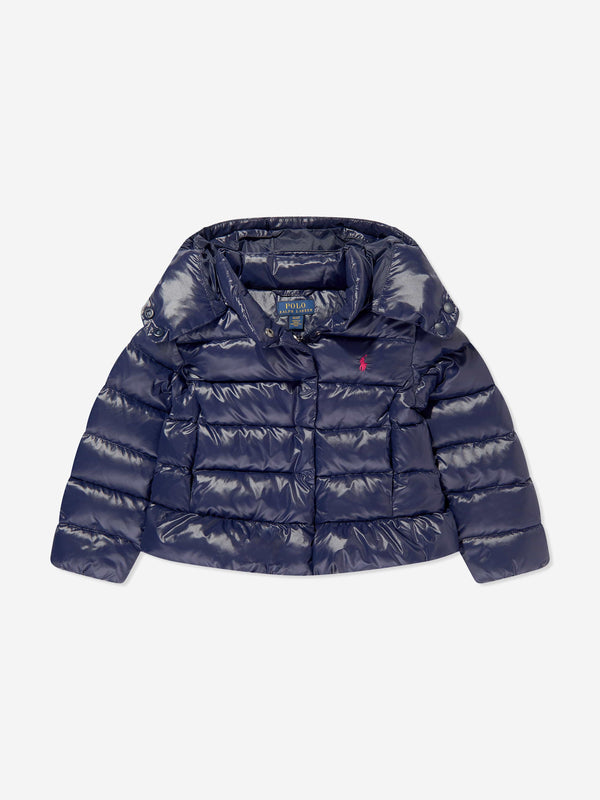 Ralph Lauren Girls Down Padded Jacket in Navy