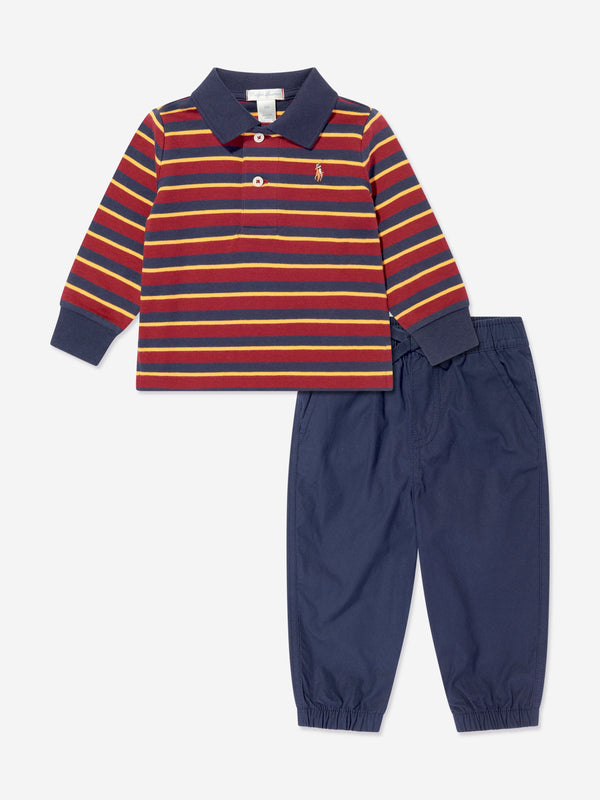 Ralph Lauren Baby Boys Trouser Set in Multicolour