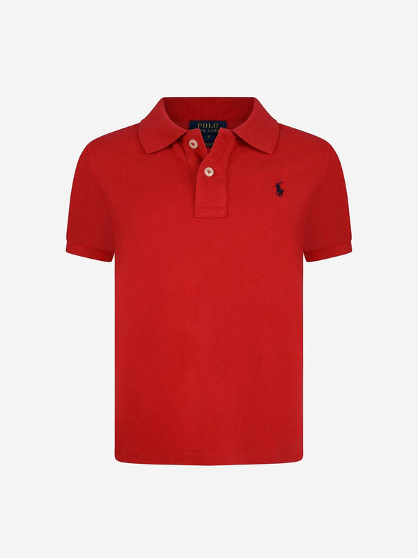 Ralph Lauren Boys Cotton Polo Shirt in Red