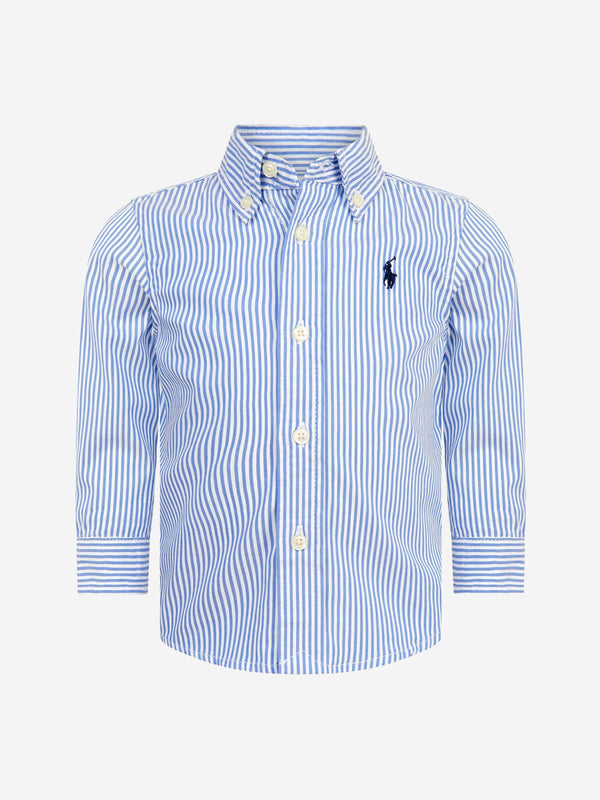 Ralph Lauren Baby Boys Striped Oxford Shirt in Blue