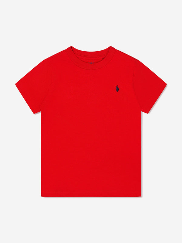 Ralph Lauren Boys Logo T-Shirt in Red