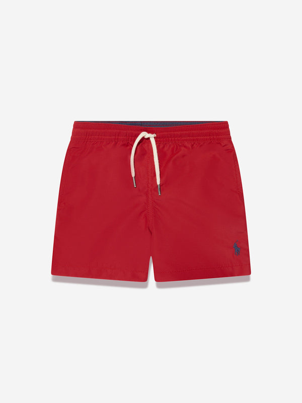 Ralph Lauren Boys Logo Swim Shorts in Red