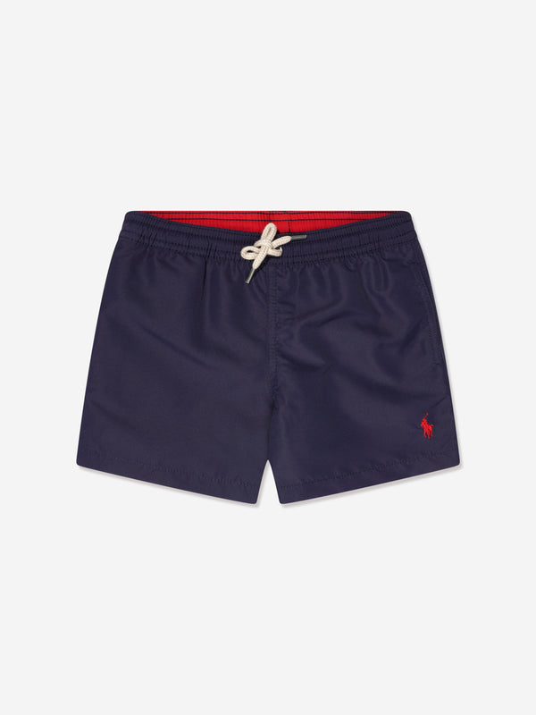 Ralph Lauren Boys Logo Swim Shorts in Navy