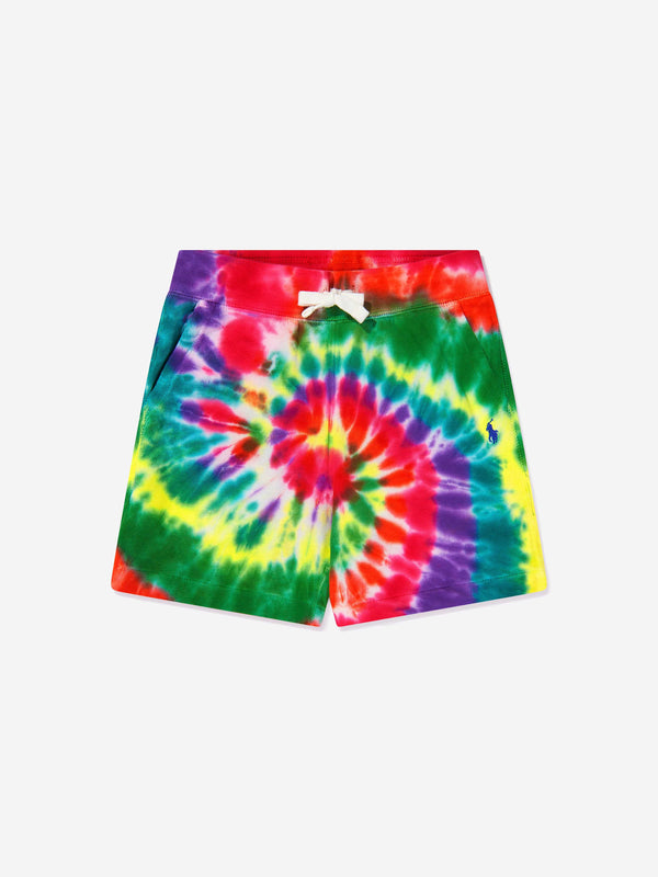 Ralph Lauren Boys Rainbow Tie Dye Shorts in Multicolour