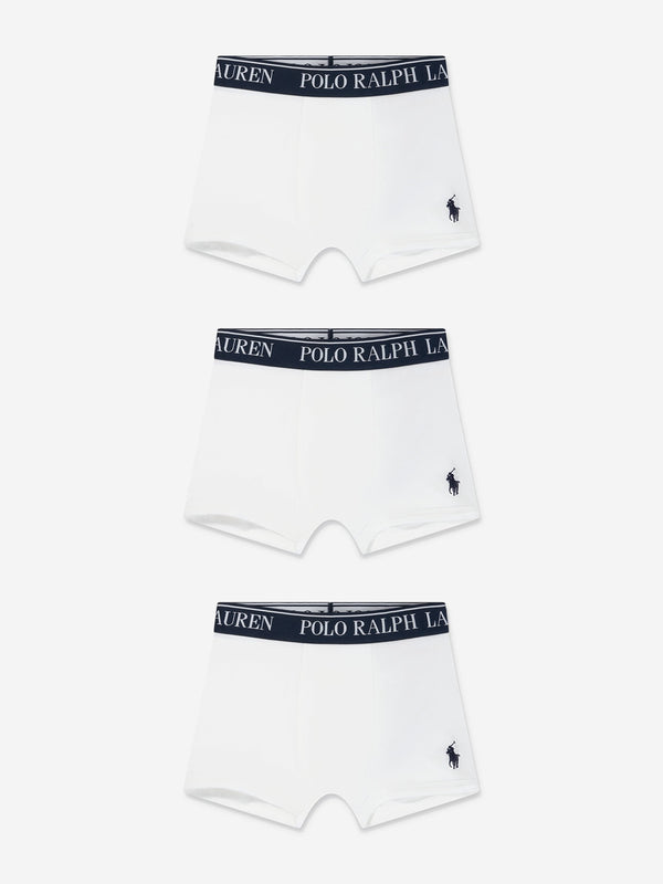 Ralph Lauren Boys 3 Pack Boxer Shorts Set in White