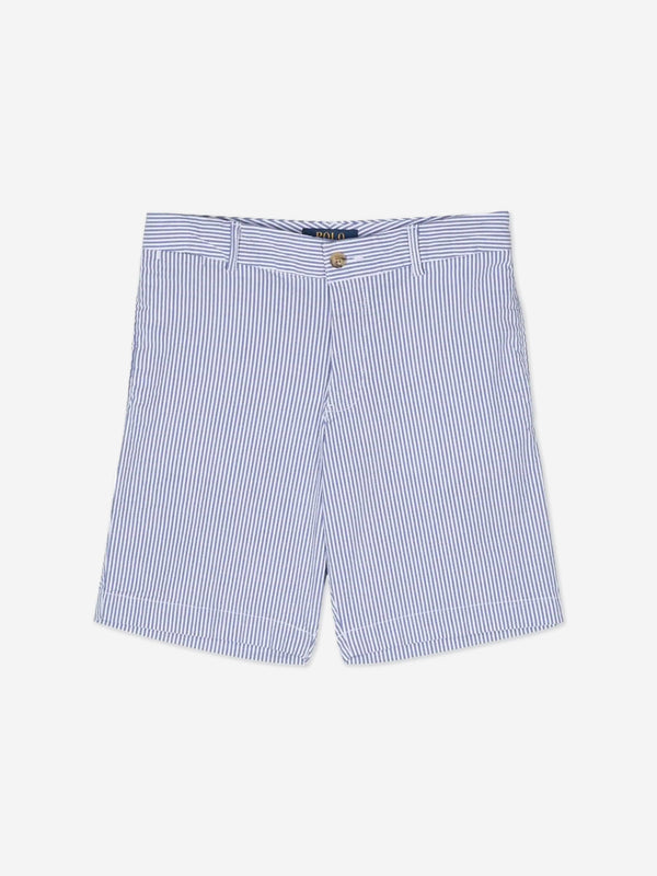 Ralph Lauren Boys Seersucker Preppy Shorts in Blue